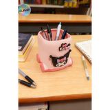 Glanart 3D Çocuklar Için Masa Üstü Kalem Kutusu 1 Adet - Açık Pembe - 8x10 cm