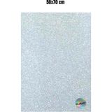 Glanart 50X70 cm Simli Fon Kartonu 1 Adet - Beyaz