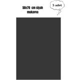 Glanart 50X70 cm Siyah Renk Mukavva Kartonu 5 Adet - 1 Adet