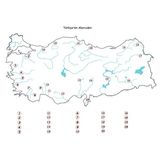 Glanart A3 Boy Dilsiz Türkiyenin Akarsuları Haritası 80 gr 10 Sayfa Renksiz Beyaz Kağıt