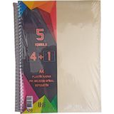 Glanart A4 Boy 4 + 1 Ayraçlı Defter Dersane Defteri 4 Kareli 1 Çizgili 125 Yaprak Udep - Bej - 1 Adet