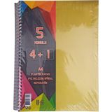 Glanart A4 Boy 4 + 1 Ayraçlı Defter Dersane Defteri 4 Kareli 1 Çizgili 125 Yaprak Udep - Sarı - 1 Adet