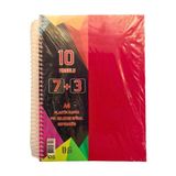 Glanart A4 Boy 7+3 Ayraçlı Defter Dersane Defteri (7 Kareli 3 Çizgili ) 250 Yaprak 10 Bölümlü Udep Kırmızı - 1 Adet