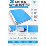 Glanart A4 Boy Için Noki Sunum Dosyası 30 Sayfa (Hazır Poşetli Dosya) 1 Adet - Mavi - SUNUM DOSYASI