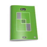 Glanart A4 Boy Plastik Kapak 40 Yaprak Çizgili Defter Kenarı Kırmızı Çizgili 1 Adet Newstyle - Yeşil - spiralsiz