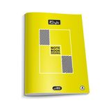 Glanart A4 Boy Plastik Kapak 40 Yaprak Kareli Defter Kenarı Kırmızı Çizgili 1 Adet Newstyle - Sarı - spiralsiz