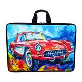 Glanart Askılı, Fermuarlı 35X50 Resim Çantası Su Geçirmez Ketenli Kumaş 35X50 Proje Çantası Araba - Mavi - 1 Adet