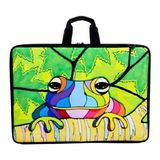 Glanart Askılı, Fermuarlı 35X50 Resim Çantası Su Geçirmez Ketenli Kumaş 37x54 cm Proje Çantası Kurbağa - Yeşil - 1 Adet