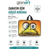 Glanart Askılı, Fermuarlı 35X50 Resim Çantası Su Geçirmez Ketenli Kumaş 37x54 cm Proje Çantası Oskar - Çok Renkli - 1 Adet