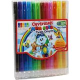 Glanart Çevirmeli 12 Li Mum Boya Uzun ( Pastel Silinebilir Mum Boya ) Tam Boy Südor 1 Paket - 1 Adet - Çok Renkli