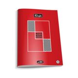 Glanart Çizgili 40 Yaprak Plastik Kapak A4 Boy Defter 4 Lü Set Kenarı Kırmızı Çizgili - Renkli - 1 Adet