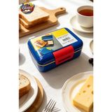 Glanart Çocuklar Için Çift Kademeli Dikdörtgen Beslenme Kutusu 1 Adet Vagon - Lacivert - 1,6 L