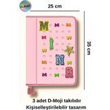 Glanart Delik Serisi 25X35 cm Ödev Dosyası, Abka Taşıyıcı Proje Dosyası Fermuarlı 1 Adet - Pembe - ödev dosyası-evrak dosyası