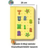 Glanart Delik Serisi 25X35 cm Ödev Dosyası, Abka Taşıyıcı Proje Dosyası Fermuarlı 1 Adet - Sarı - ödev dosyası-evrak dosyası