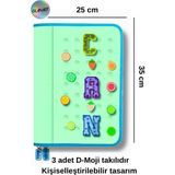 Glanart Delik Serisi 25X35 cm Ödev Dosyası, Abka Taşıyıcı Proje Dosyası Fermuarlı 1 Adet - Yeşil - ödev dosyası-evrak dosyası