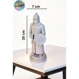 Glanart Hediyelik 3 Boyutlu Zıhlı Asker (3d Filament ) 1 Adet - Gri