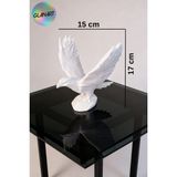 Glanart Hediyelik Masa Üstü 3 Boyutlu Kartal Figürü (3d Filament) 1 Adet - Beyaz