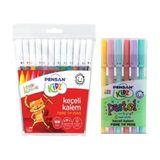Glanart Keçelli Kalem Seti Canlı ve Pastel Renkler 18 Li Yıkanabilir - Renkli - 1 Adet