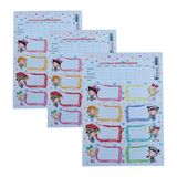 Glanart Kendinden Yapışkanlı Okul Etiketi-Kitap Defter Etikeli 3 Parça (24 Kitaplık) - 6GA-Pembe - 1 Adet