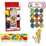 Glanart Parmak Boyası, Play-Doh Oyun Hamuru, Ponpon, Eva Baskı - Karışık-Çok Renkli - 1 Adet