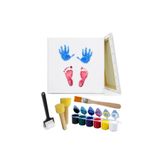 Glanart Parmak Boyasıyla Bebek El Ayak Izi Tuval Boyama Seti