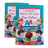 Glanart yeni müfredat klavuz dik çizgili güzel yazı defteri 2 adet büyük boy (19x27 cm ) 48 sayfa - Yeşil - 1 Adet