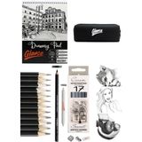 Glance 18 Parça Eskiz Set St.petersburg Dereceli Kalemler ile Yüksek Kaliteli Çizim Deneyimi