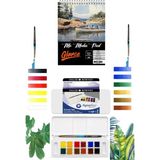 Glance A5 200 gr Spr Mix Media Pad 20 Yp St. Aquafine Sulu Boya Seti 12'li Set