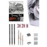 GLANCE A5 Eskiz Defteri 120 gr 50 Yp Conte Paris 9 Parça Set