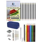 Glance Alex Schoeller 200 gr A5 Eskiz Defterli 1 Adet Karakalem Faber Watercolor Kuruboya Seti