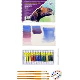 Glance Art Liva Sanatsal Resim Defteri A5 20 Yp 350 gr (Sulu Teknik) Fanart 12X12 ml Yağlı Boya Seti