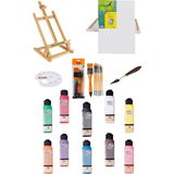 Glance Artdeco 140 ml Akrilik Boya -35X50 Tuval - Masaüstü Şövale Seti