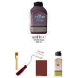 Glance Artdeco Akrilik Boya 500 ml Kahverengi Dolap Boyama Seti Mobilya Boyama Seti Parlak Vernik