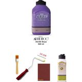 Glance Artdeco Akrilik Boya 500 ml Mor Dolap Boyama Seti Mobilya Boyama Seti Parlak Vernik