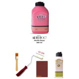 Glance Artdeco Akrilik Boya 500 ml Pembe Dolap Boyama Seti Mobilya Boyama Seti Parlak Vernik