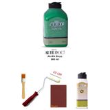 Glance Artdeco Akrilik Boya 500 ml Yeşil Dolap Boyama Seti Mobilya Boyama Seti Parlak Vernik
