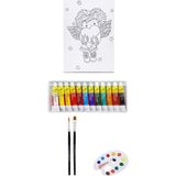 Glance Artdeco Desenli Tuval 30X40CM Melek Kalbi Fanart Academy Akrilik Boya Seti 12 Renk x 12ML