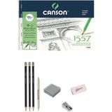 Glance Canson 1557 Desen Çizim Blok 35X50CM 120GR 15 Yaprak Eskiz Çizim Set
