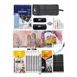 Glance Canson Defter A5 200 gr Adel Dereceli Kalem Seti 8'li Bic Aquarelle Kuru-Suluboya Kalemi 12 Renk