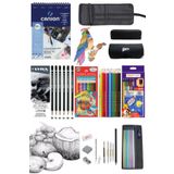 Glance Canson Defter A5 200 Grlyra Art Design Dereceli Karakalem Craft 6 Lı Metalik Aquarel Eskiz Çantası
