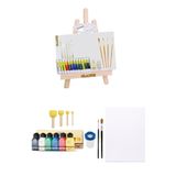 Glance Ekonomik Yağlı Boya 12X12 Ml-Akrilik Boya 6X75 ml Başlangıç Seti