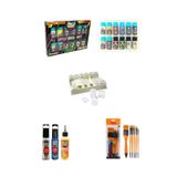 Glance Funny Kids Multimix Akrilik Boya 12 Renk x 20 Ml-Rich Zemin Fırça Karma Set 8 6'lı Okul Seti