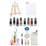Glance Masaüstü Şövale Keep Smile 6'lı Fırça Südor Mona Lisa 37 ml 10'lu Yağlı Boya Seti