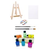 Glance Mini Şövale 25X35 Tuval Artdeco Akrilik Boya 6X75 ml Macaron Renkler Set