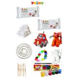GLANCE Primo Seramik Hamuru 500 Gr 2x500 GR Funny Kids 15 ML Akrilik 6 Lı Set.