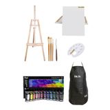 Glance Rich 12'li 60 cc Master-Mix Akrilik Set *new 3 Ayaklı Şövale Daler Rowney 4'lü Fırça Seti