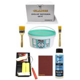 Glance Rich 2500 cc 3,5kg Multi Surface Beyaz Dolap Boyama Seti Mobilya Boyama Seti Yarı Mat Tava Rulo Set