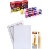 Glance Rich Funny Kids 25 ml Akrilik 12 Li Set 35X50 Tuval Daller Rowney 4'lü Fırça Seti