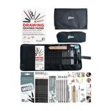 Glance Van Dyck 200 gr Cretacolor 6'lı Aquarell-Dereceli Cepli Siyah Kalemlik 24 bölmeli + Kalem Kutusu Set