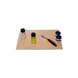 GLANCE Yağdanlıklı Ahşap Palet 25 X 35 Cm Keten Yağı Terebentin Metal Spatül